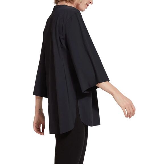 Lysse Sharon Black Lace Up Oversized Tunic Top Size L NWOT - Picture 4 of 13